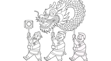 Chinese Dragon Colouring Picture | Free Colouring Book for Children