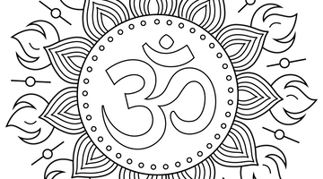 Om Symbol Colouring Page | Free Colouring Book for Children