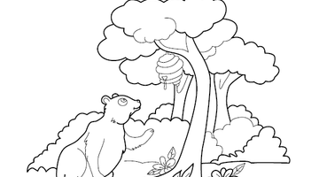 Bear Colouring Picture | Free Colouring Book for Children