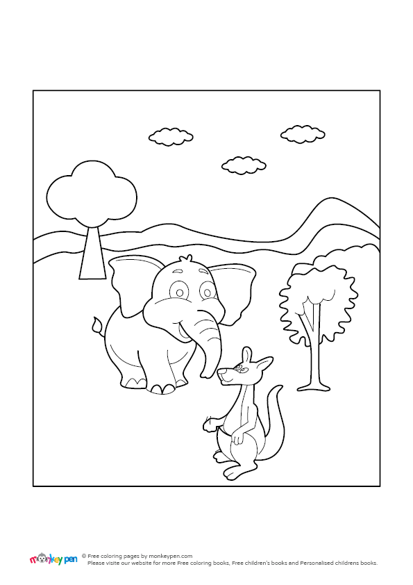 Forest Coloring Page | Free Colouring Book for Children – Monkey Pen Store