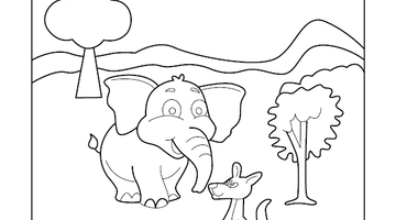 Forest Coloring Page | Free Colouring Book for Children