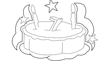 FREE PRINTABLE BIRTHDAY CAKE COLOURING PICTURE | Free Colouring Book for Children