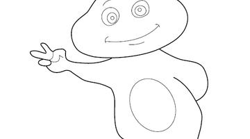 Alien Colouring Image | Free Colouring Book for Children