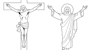 Crucifixion of Jesus Christ Colouring Page | Free Colouring Book for Children