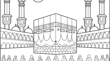 Hajj Colouring Page | Free Colouring Book for Children