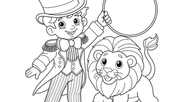 Circus Ringmaster Colouring Page | Free Colouring Book for Children