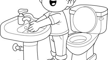 Printable Personal Hygiene Colouring Page | Free Colouring Book for Children