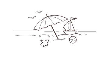 Free Printable Beach Colouring Picture | Free Colouring Book for Children