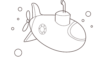 Submarine Colouring Image | Free Colouring Book for Children
