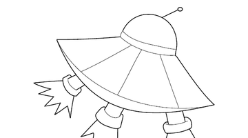 Spaceship Colouring Picture | Free Colouring Book for Children