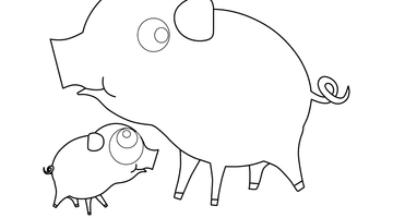 PIG COLOURING PICTURE | Free Colouring Book for Children