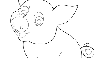PIG COLOURING PICTURE FOR KIDS | Free Colouring Book for Children