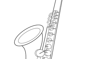 SAXOPHONE COLOURING PICTURE | Free Colouring Book for Children