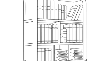 Book Shelf Colouring Page | Free Colouring Book for Children