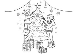 Christmas Celebration Colouring Page | Free Colouring Book for Children