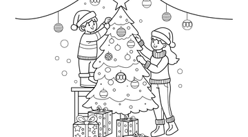 Christmas Celebration Colouring Page | Free Colouring Book for Children