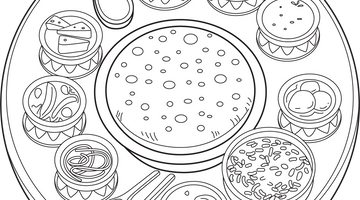 Rajasthan Thali Meals Colouring Page | Free Colouring Book for Children