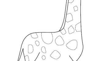 Giraffe Coloring Image | Free Colouring Book for Children