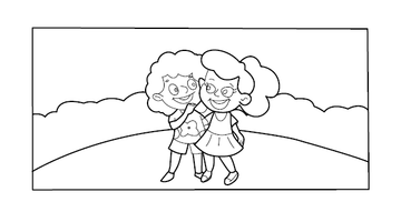 Laughing Kids Colouring Page | Free Colouring Book for Children