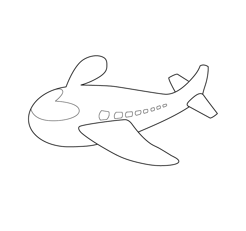 AIRBUS COLOURING IMAGE | Free Colouring Book for Children – Monkey Pen ...