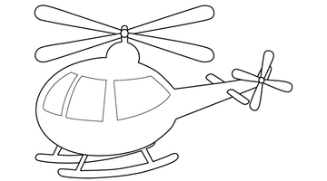 HELICOPTER COLOURING PICTURE | Free Colouring Book for Children