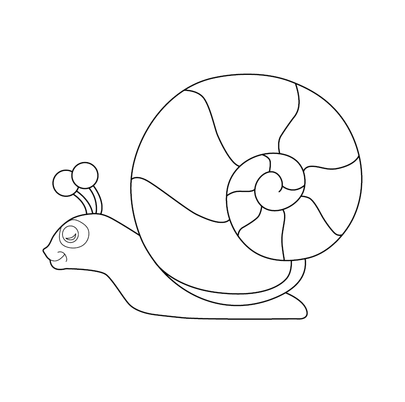 Hand drawn illustration of snail for kids Stock Photo - Alamy