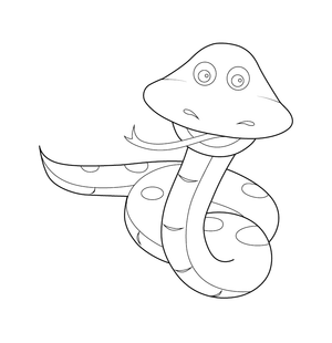 Snake Colouring Page for kids | Free Colouring Book for Children