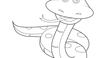 Snake Colouring Page for kids | Free Colouring Book for Children