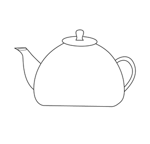 TEA KETTLE COLOURING PICTURE | Free Colouring Book  for Children