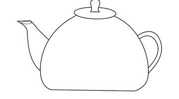 TEA KETTLE COLOURING PICTURE | Free Colouring Book  for Children