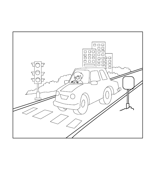 stoplight coloring page