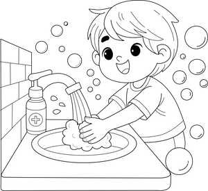 Hand Hygiene Colouring Page | Free Colouring Book for Children