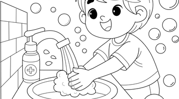 Hand Hygiene Colouring Page | Free Colouring Book for Children