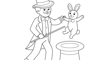 Magicians and Illusionists Colouring Page| Free Colouring Book for Children