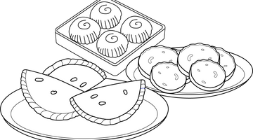 Rajasthani Sweets Colouring Page | Free Colouring Book for Children