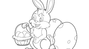 Rabbit Colouring Page | Free Colouring Book for Children