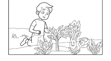 Vegetable Gardening Colouring Image | Free Colouring Book for Children