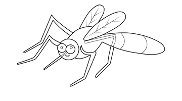 MOSQUITO COLOURING IMAGE | Free Colouring Book for Children