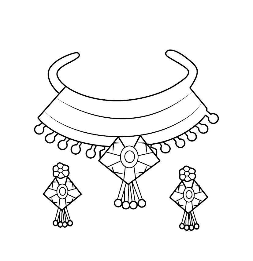 Necklace Isolated Coloring Page for Kids 15867601 Vector Art at Vecteezy