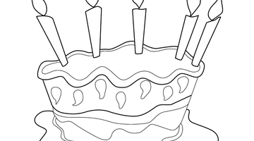 PRINTABLE BIRTHDAY CAKE COLOURING IMAGE FOR KIDS | Free Colouring Book for Children