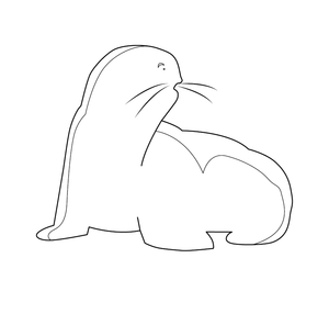 Seal Colouring Picture | Free Colouring Book for Children