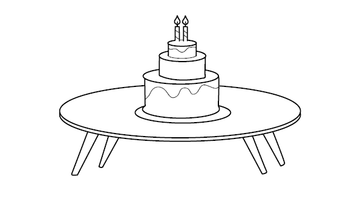 Birthday Cake Colouring Picture | Free Colouring Book for Children