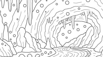 Waitomo Caves Colouring Page