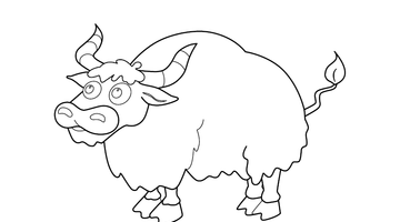 BISON COLOURING PICTURE | Free Colouring Book for Children