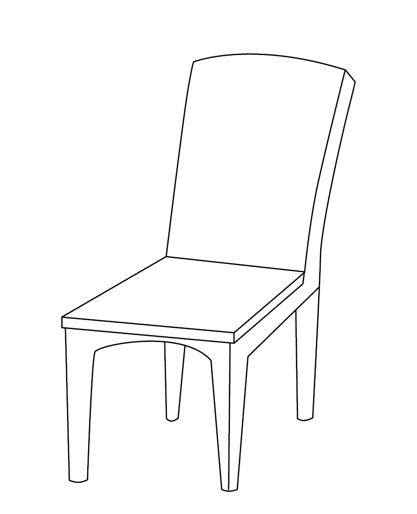 CHAIR COLOURING PICTURE  Free Colouring Book for Children