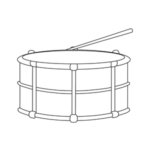 DRUMS COLOURING PICTURE | Free Colouring Book for Children