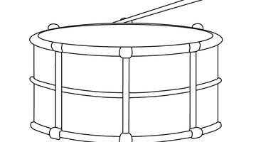 DRUMS COLOURING PICTURE | Free Colouring Book for Children