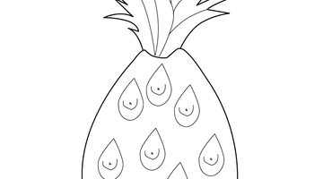 PINEAPPLE COLOURING PICTURE | Free Colouring Book for Children