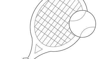 RACKET COLOURING PAGE | Free Colouring Book for Children