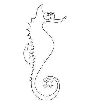 SEAHORSE COLOURING PAGE | Free Colouring Book for Children